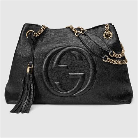 gucci soho leather shoulder bag large|gucci pebbled leather shoulder bag.